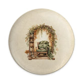 Cozy Reading Nook Pinback, Book Lover Gift, Bookworm Pin, Cozy Aesthetic Badge, Library Scene Button Pin, Fall Aesthetic Pinback Button - Tawshia